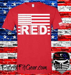 R.E.D.,Remember Everyone Deployed,Left Right,Support Our Troops,Flag,Vinyl Decal