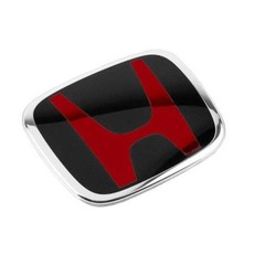 3PCS Front+Rear+Steering Emblem Red H Badge Fit For Honda Civic 4Door 2006-2015