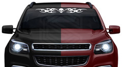 168-01 ALIEN Windshield Decal Window Sticker Vinyl Graphic Tribal Curls Alien