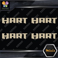 Compatible Hart Tools Name Only Logo Pack of 4 MINI SIZE Decals Stickers Vinyl