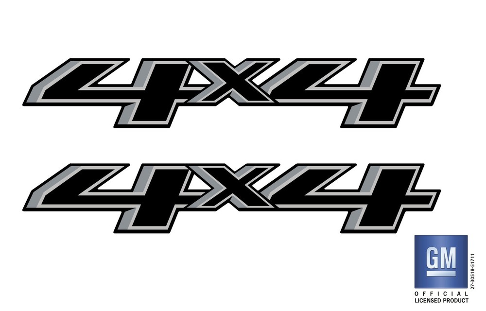 Chevy Colorado 4X4 Bedside Decals 2014-2021 Set of 2 GM Licensed