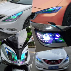 70cm*30cm Neo Blue Chameleon Color Tint Vinyl Film Overlay Sheet For Headlight