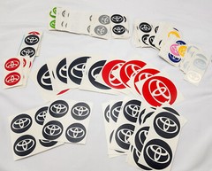 HUGE BULK LOT – 1,426 Toyota Round Vinyl Decals | Multi-Size & Color | Sticker