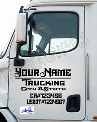 TRUCK DOOR DECALS CUSTOM Gothic Style Font /ONE COLOR OUTDOOR VINYL X2