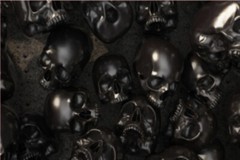 3D Skulls Pile Grey 24×36 Graphic Car Wrap Decal Vinyl Bike Scooter Motorcycle