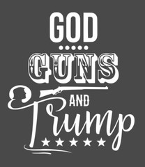 Die Cut Vinyl Decal – God, Trump & Guns – 2024 Maga Make America Great