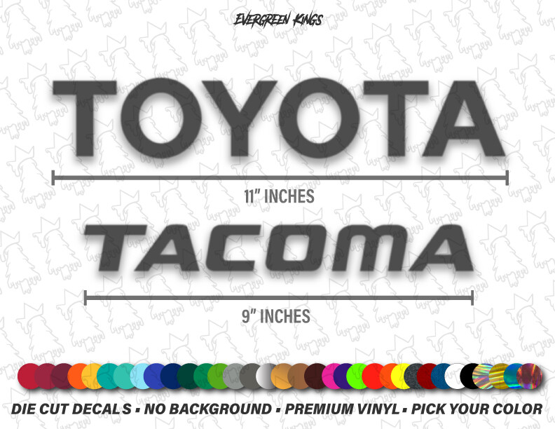 TOYOTA TACOMA TAILGATE DECAL KIT Vinyl Sticker Emblem Graphic – US Seller