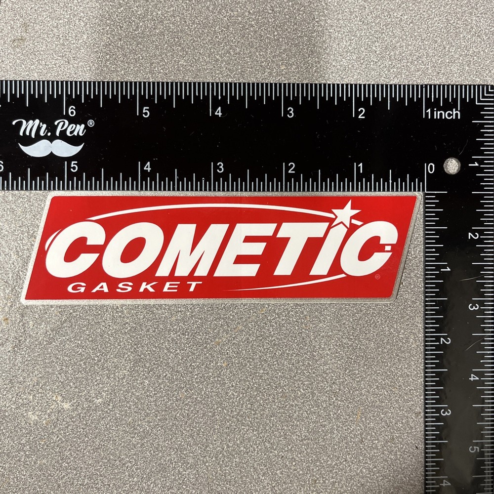 Cometic Gasket Racing Sticker Decal 5.50″ x 1.50″ Red, Silver, White