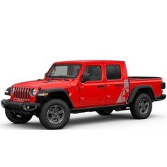 Side door fender star graphics stickers decal compatible with Jeep Gladiator