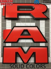 RAM 1500 DT Grill Emblem Decal 19 20 21 2022 2023 2024 SOLID COLORS & USA DESIGN