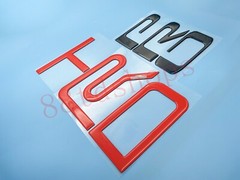 Red Black TAILGATE LETTER INSERTS DOMED Fit 2022 AND UP TOYOTA TUNDRA TRD PRO