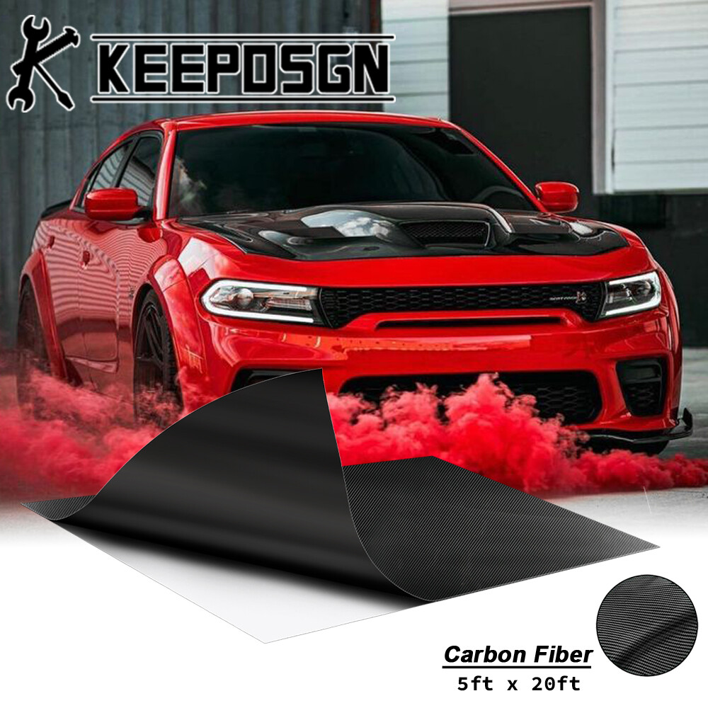 For Dodge CARBON FIBER Vinyl Wrap Film Sticker Decal Sheet Roll Paint Protection