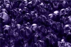 Purple 3D Skulls Pile 24×36 Graphic Decal Vinyl Bike Scooter Motorcycle Car Wrap