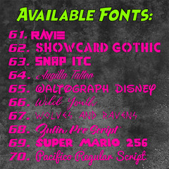 700mm CUSTOM STICKER – Vinyl Text Lettering Decal Name Shop Car Window Van Fun