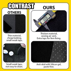 Black Dash Cover Mat for Ford F150 2021 2022 2023 24 25 Dashboard Protector 1-5X