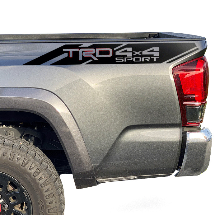 Tacoma TRD 4X4 Sport Decals Truck Fit Toyota Bedsides Decal Vinyl Stickers a