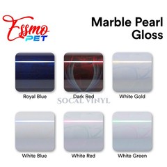 PET Marble Pearl Gloss White Gold Car Vehicle Vinyl Wrap Decal Sheet Sticker
