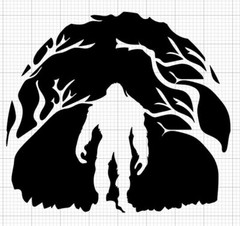 Sasquatch Bigfoot Yeti Decal Vinyl Sticker Different Colors & Sizes 4″H – 8″H