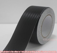 Multi-function – 2inch Wide Black 3D Carbon Fiber Vinyl Tape Wrap Sticker – CF