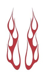 FLAME #97 DECAL VINYL GRAPHIC CAR TRUCK BLAZE SUV SEMI CROSS OVER FIRE HOOD VAN