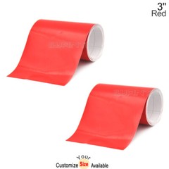 2x 3″ x 78″ DIY Red Racing Stripes Line Car Hood Vinyl Tape Sticker Body Decals