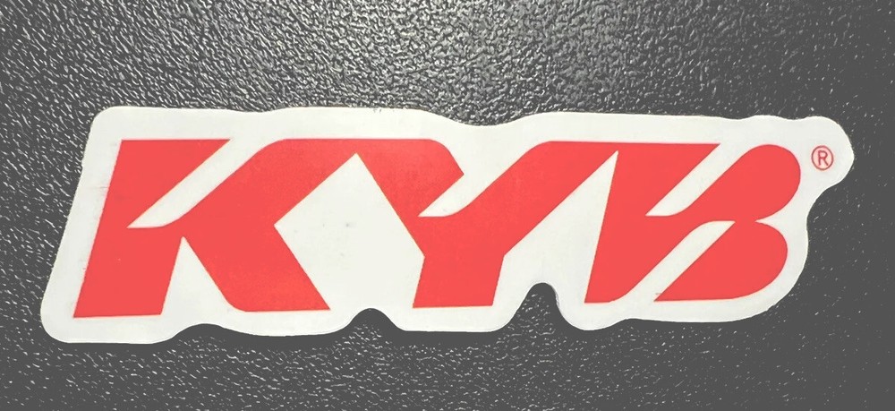 KYB Suspensions Sticker *Matte*Finish Approx Size: 3-1/4”X 1”inch. Self Adhesive