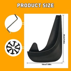 4PCS Front&Rear Black Universal Splash Guards Mud Flaps for Chevrolet Car Pickup