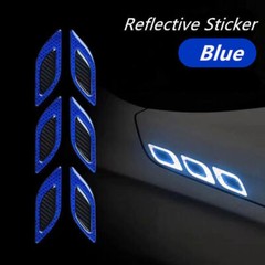 6PCS Auto Car Door Sticker Reflective Tape Safety Warning Decal Universal