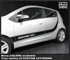 Chevrolet Spark 2013 2014 2015 Rocker Panel Side Stripes Decals (Choose Color)