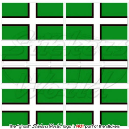 DEVON County Flag, England UK 40mm (1.6″) Vinyl Stickers Decals x6
