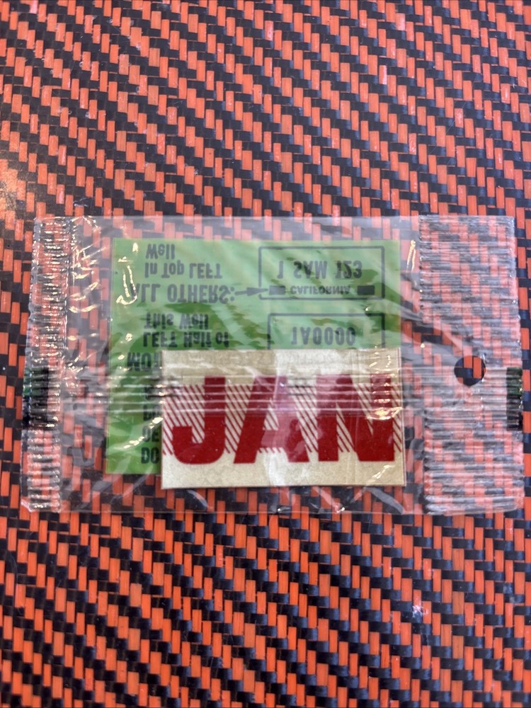 60’s, 70’s RED/WHITE CALIFORNIA PLATE MONTH STICKER. JAN NEW VTG