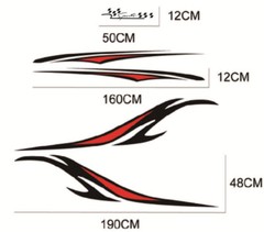 Stripes Graphics Stickers Racing Decal DIY Decor Waterproof For Car Side Body