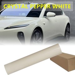 5FTx50FT PET Crystal Pepper White Vinyl Wrap Self-Adhesive Air Release US Stock