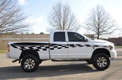 Checkered Flag Race Pickup Vinyl Decal Graphic Vehicle Truck Car SUV Semi Cab
