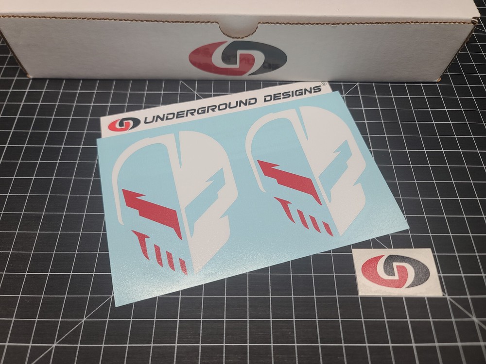 Corvette Skull Decals (2pk) Racing Warpaint Stickers C8 Style Stingray 6.2L LTX