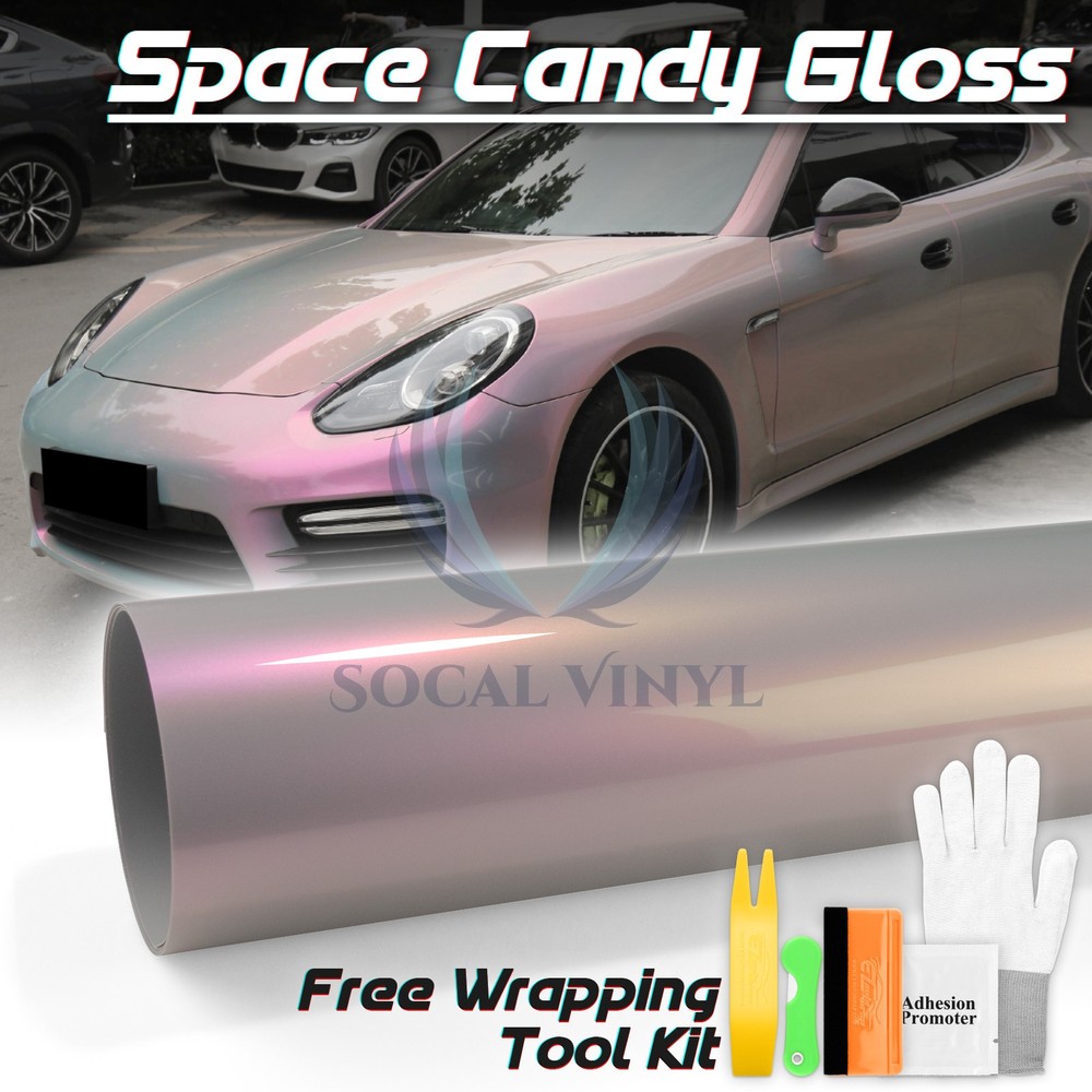 Space Candy Gloss Gray Red Metallic Sticker Decal Car Vinyl Wrap Sheet Film DIY