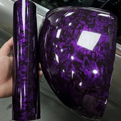 Car Carbon Fiber Film Glossy Forged Carbon Fiber Vinyl Foil Wrap Glossy Purple