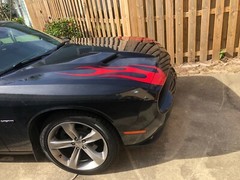 Flame Vinyl Graphic (15 Colors) Universal Fit 12″ x 40″ Pair of 2 Fits All Cars