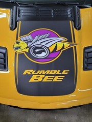 18” Wide decals rumble bee Hood Decal Racing Sport