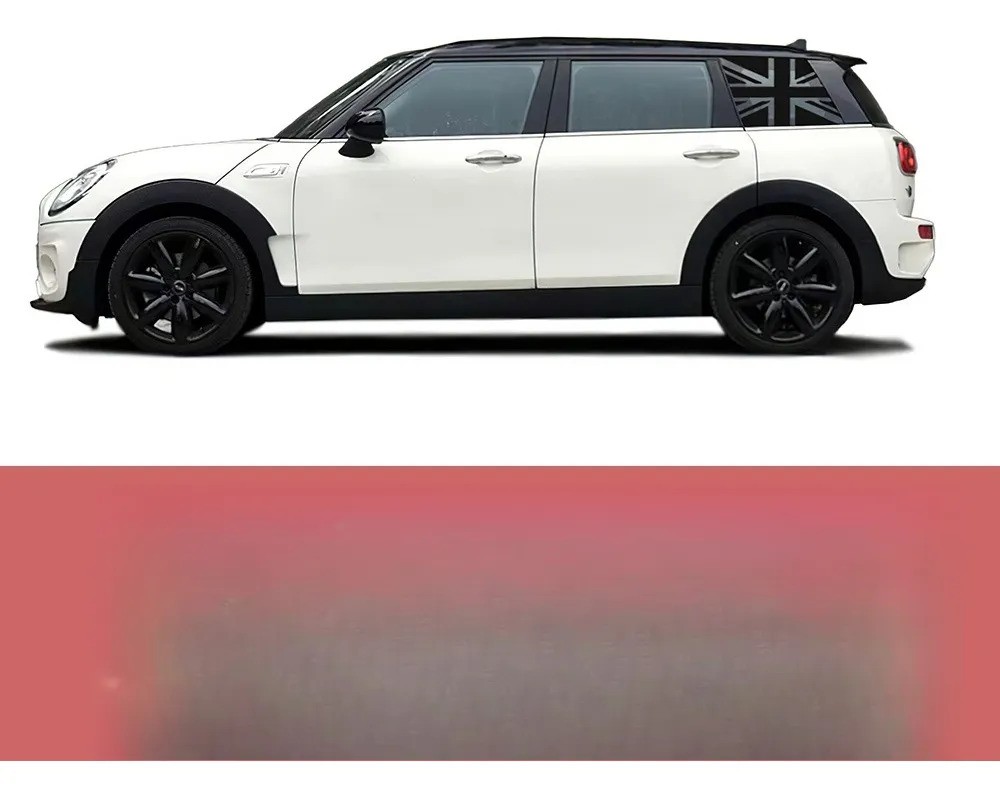 Bmw Mini Rear Side Window Union Jack Sticker, Matte Black