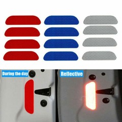 4Pcs/set Universal Car Reflective Stickers Door Eyebrow Sticker Decal Warning