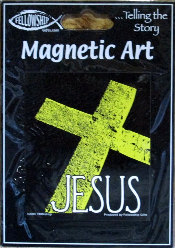 Religous Car Stone Cross Magnet Refrigerator Locker Faith Church Decor Jesus