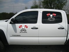 Fish Reaper Skull Diver Down Flag Speargun Car Boat Truck Vinyl Decal Sticker