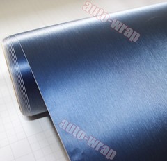50FT x 5FT Car Metallic Matte Brushed ALUMINUM Vinyl Wrap Sticker Dark Blue CF