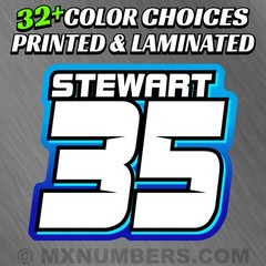 MX Number Name Plate Decal Sticker 4 COLOR ATV SX Dirt Bike Kart Motorcycle Race