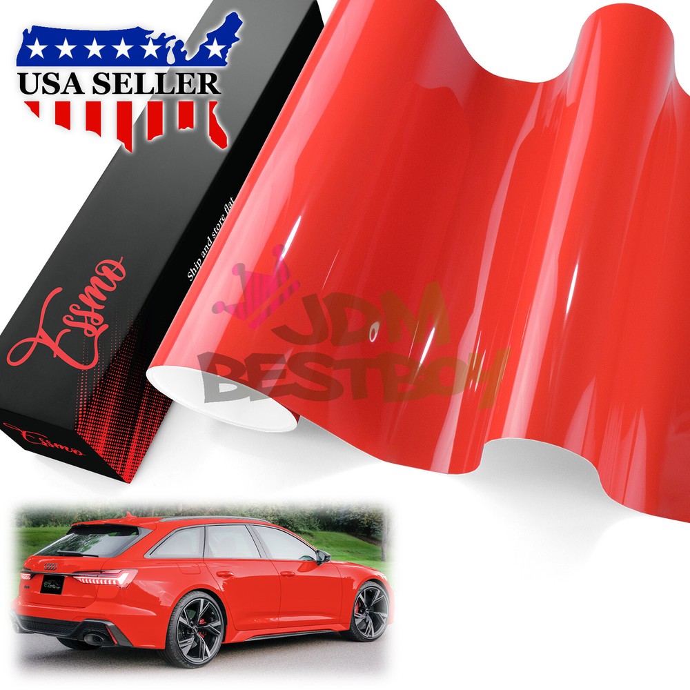 2pcs 4″x8″ sample PPF Paint Protection Gloss Racing Red Invisible Scratch Shield