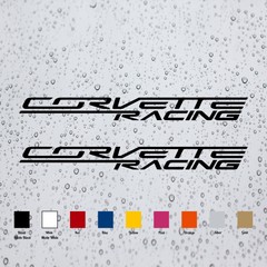 Pair Corvette Racing Decal Vinyl Sticker for Corvette Sport Cars