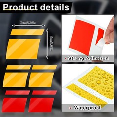 6pcs Reflective Safety Stickers – Waterproof Tape for Bike, Car, Motorcycle-NEW