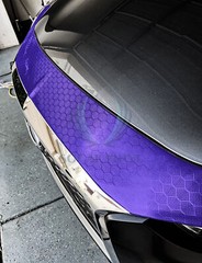 PET Honeycomb Carbon Fiber Satin Royal Purple Hex Vehicle Vinyl Wrap Decal Sheet