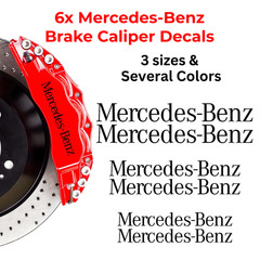 Mercedes-Benz Brake Caliper Decals 4PC Set | Front+Rear High Temp